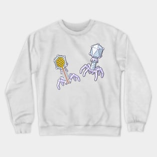 Bacteriophage Structure Illustration Crewneck Sweatshirt